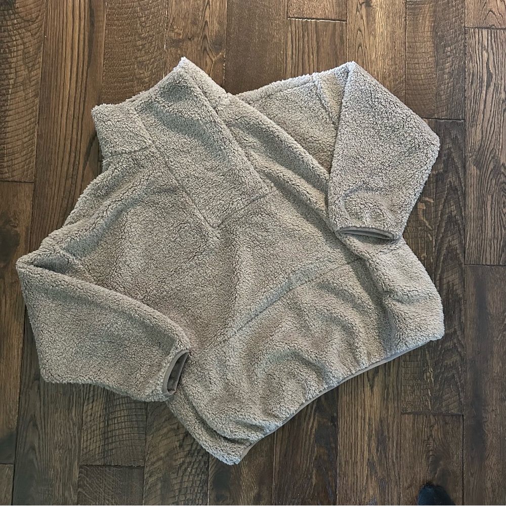 Mock neck sherpa fleece pullover NWT